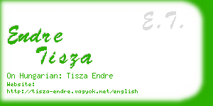 endre tisza business card